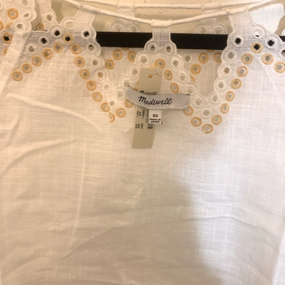 NWT Madewell Women’s Eyelet Peekaboo Top - Picture 4 of 8